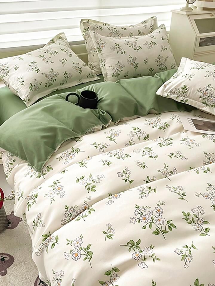 روتختی سه بعدی طرح گل، سبز
